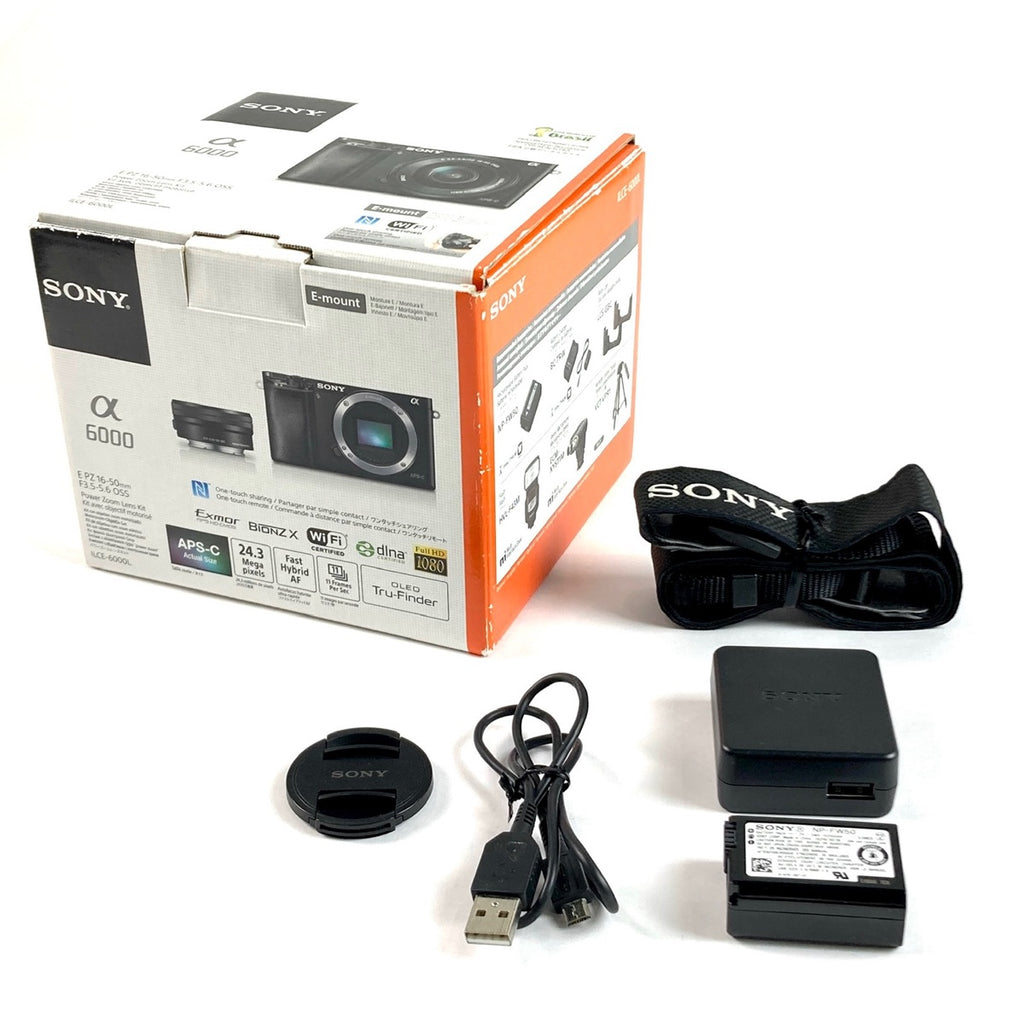 ソニー SONY α6000 パワーズームレンズキット ILCE-6000L B ブラック デジタル ミラーレス 一眼カメラ 【中古】