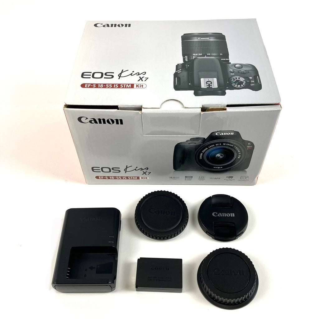 キヤノン Canon EOS Kiss X7 EF-S 18-55 IS STM レンズキット デジタル 一眼レフカメラ 【中古】