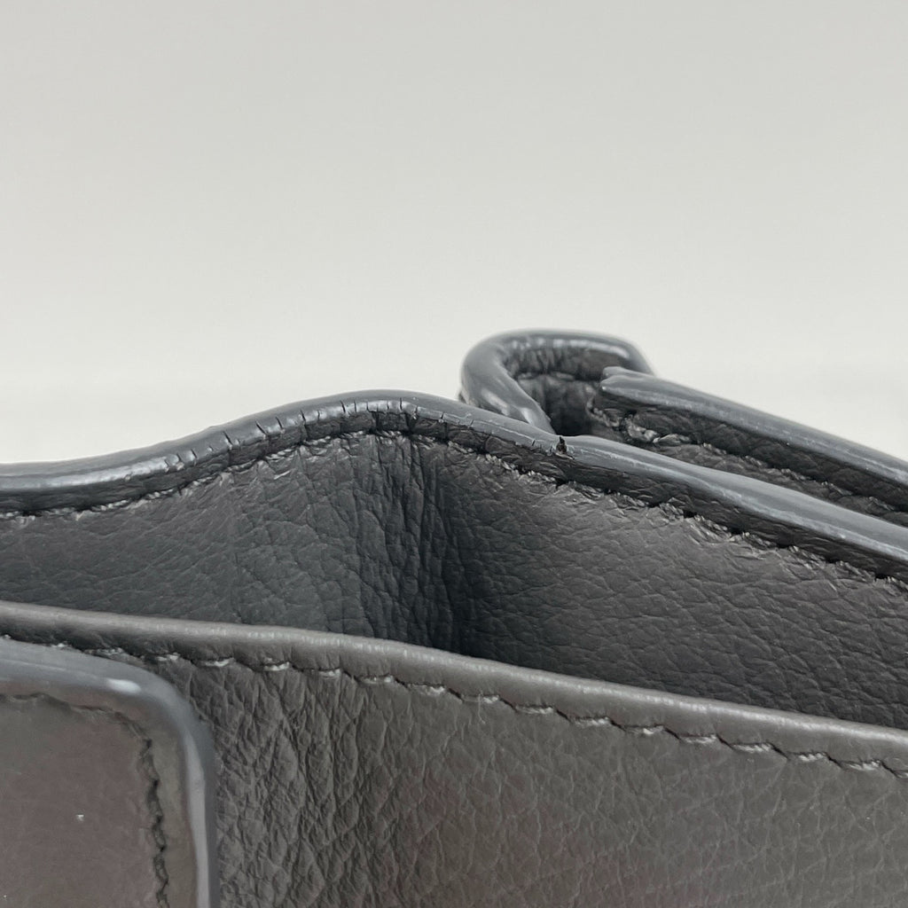 バレンシアガ ペーパー ミニ ウォレット コンパクト 三つ折り財布 レザー グレー 391446 レディース 【中古】brbag