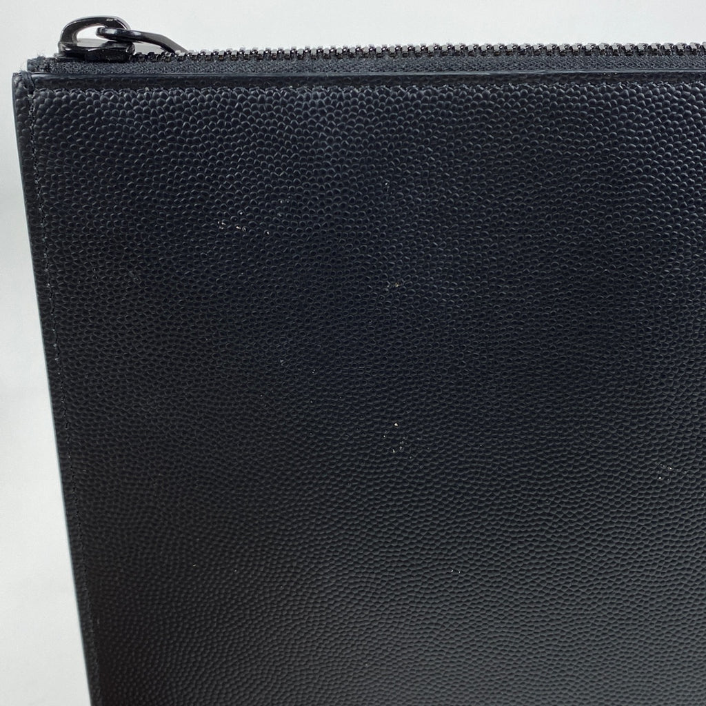 サンローラン ロゴ クラッチバッグ セカンドバッグ クラッチバッグ レザー ブラック 453249 レディース 【中古】brbag
