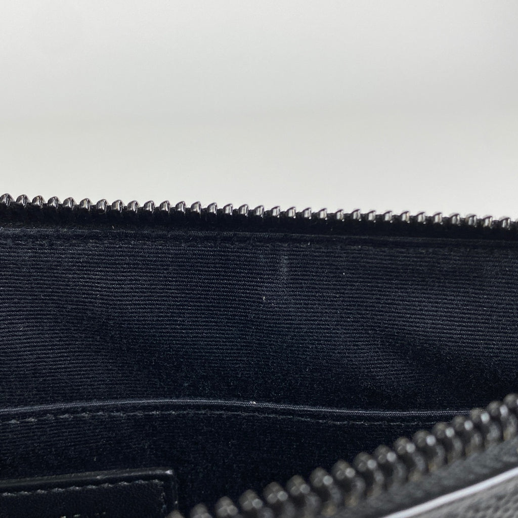 サンローラン ロゴ クラッチバッグ セカンドバッグ クラッチバッグ レザー ブラック 453249 レディース 【中古】brbag