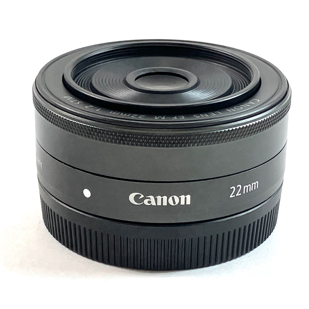 キヤノン Canon EF-M 22mm F2 STM ブラック 一眼カメラ用レンズ（オートフォーカス） 【中古】