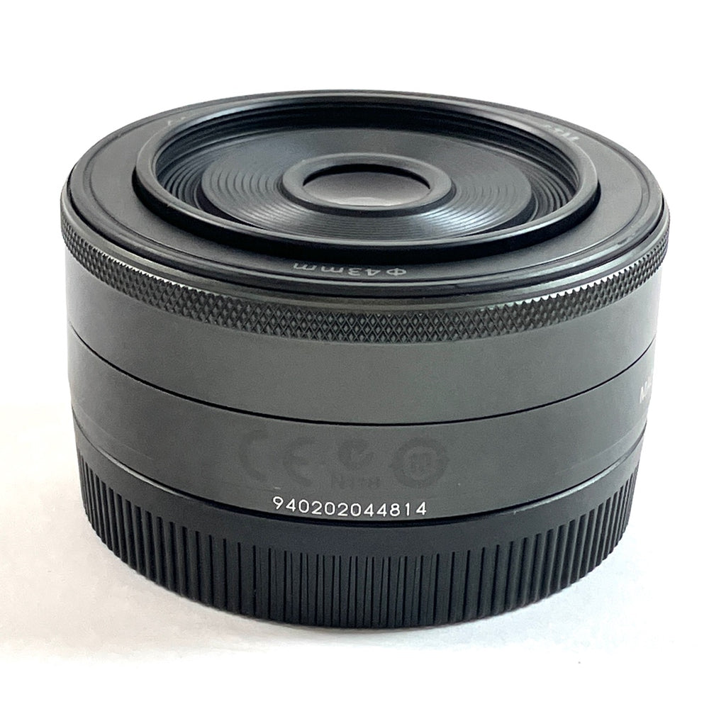 キヤノン Canon EF-M 22mm F2 STM ブラック 一眼カメラ用レンズ（オートフォーカス） 【中古】