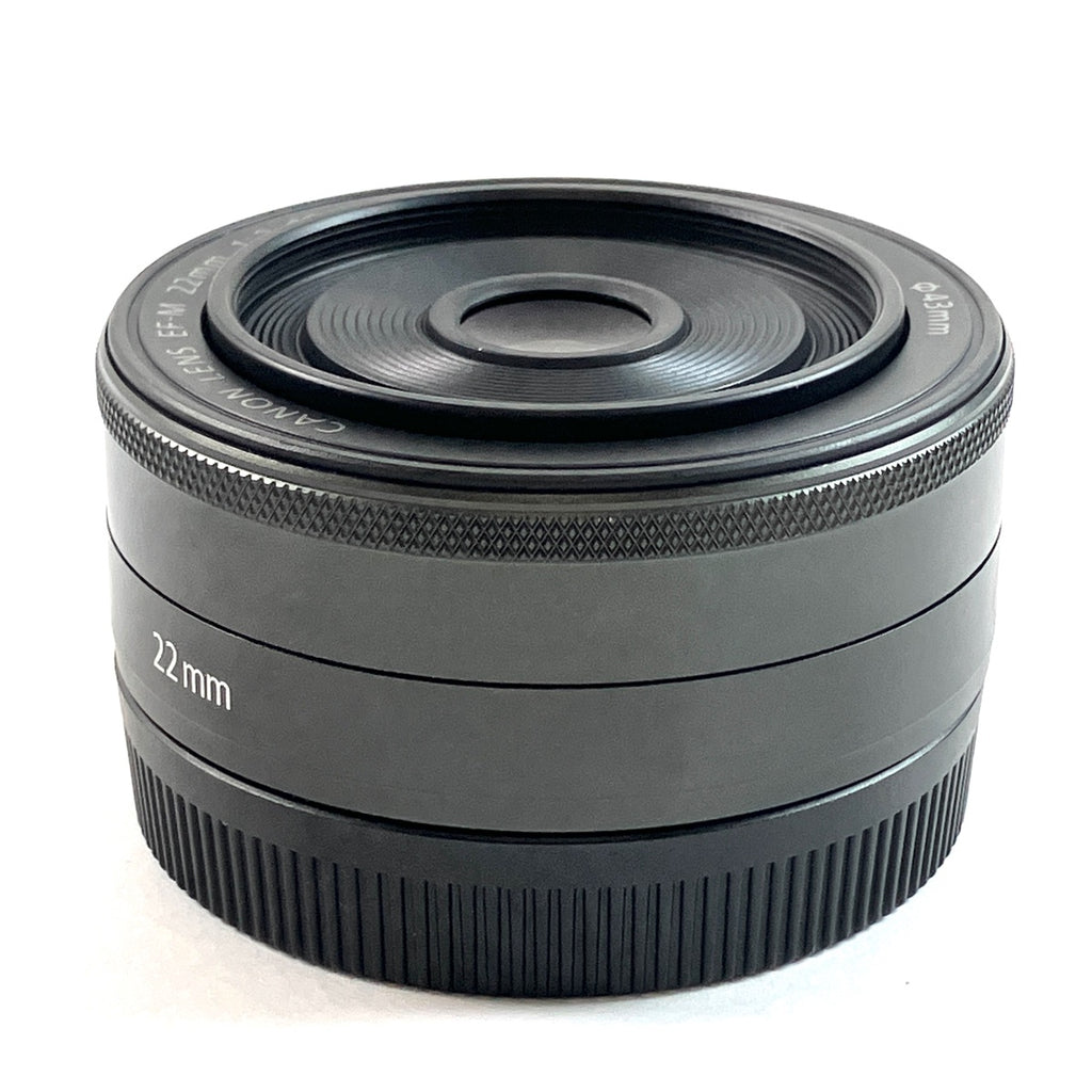 キヤノン Canon EF-M 22mm F2 STM ブラック 一眼カメラ用レンズ（オートフォーカス） 【中古】