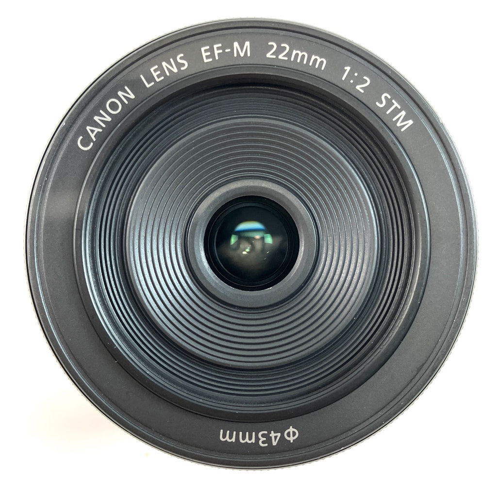 キヤノン Canon EF-M 22mm F2 STM ブラック 一眼カメラ用レンズ（オートフォーカス） 【中古】