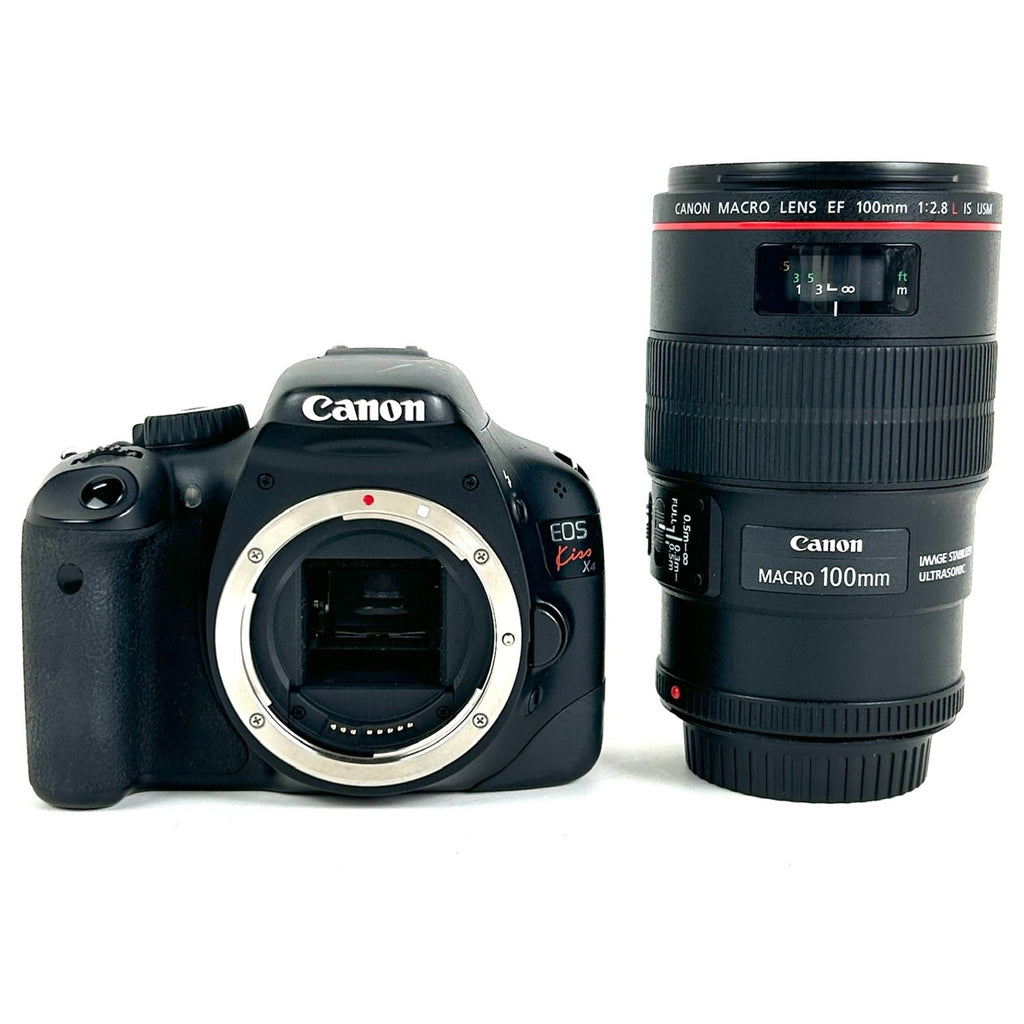 キヤノン Canon EOS Kiss X4 ＋ EF 100mm F2.8L MACRO IS USM デジタル 一眼レフカメラ 【中古】