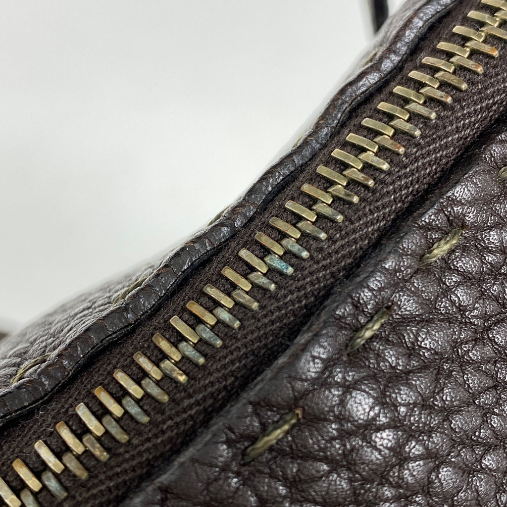 フェンディ セレリア ショルダーバッグ ロゴ 斜め掛け ショルダーバッグ レザー ブラウン 8BT146 レディース 【中古】