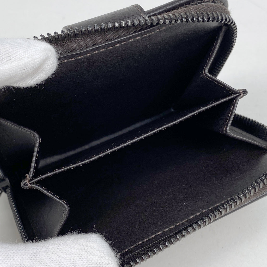 【最終値引き】 フェンディ ズッキーノ柄 二つ折り 財布 ラウンドファスナー 二つ折り財布 キャンバス ブラウン 8M0070 レディース 【中古】 brbag