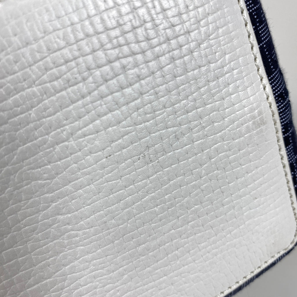 ロエベ ロゴ ショルダーバッグ 巾着型 ショルダーバッグ キャンバス ブルー ホワイト レディース 【中古】 brbag