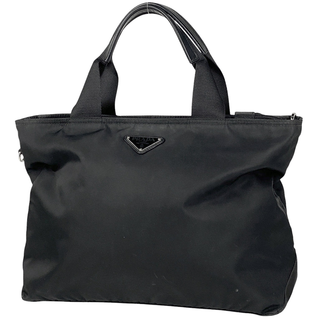 プラダ ロゴプレート ハンドバッグ 2WAY ショルダーバッグ ハンドバッグ ナイロン ネロ(ブラック) レディース 【中古】 brbag