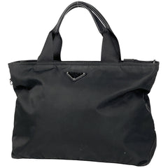 プラダ ロゴプレート ハンドバッグ 2WAY ショルダーバッグ ハンドバッグ ナイロン ネロ(ブラック) レディース 【中古】 brbag