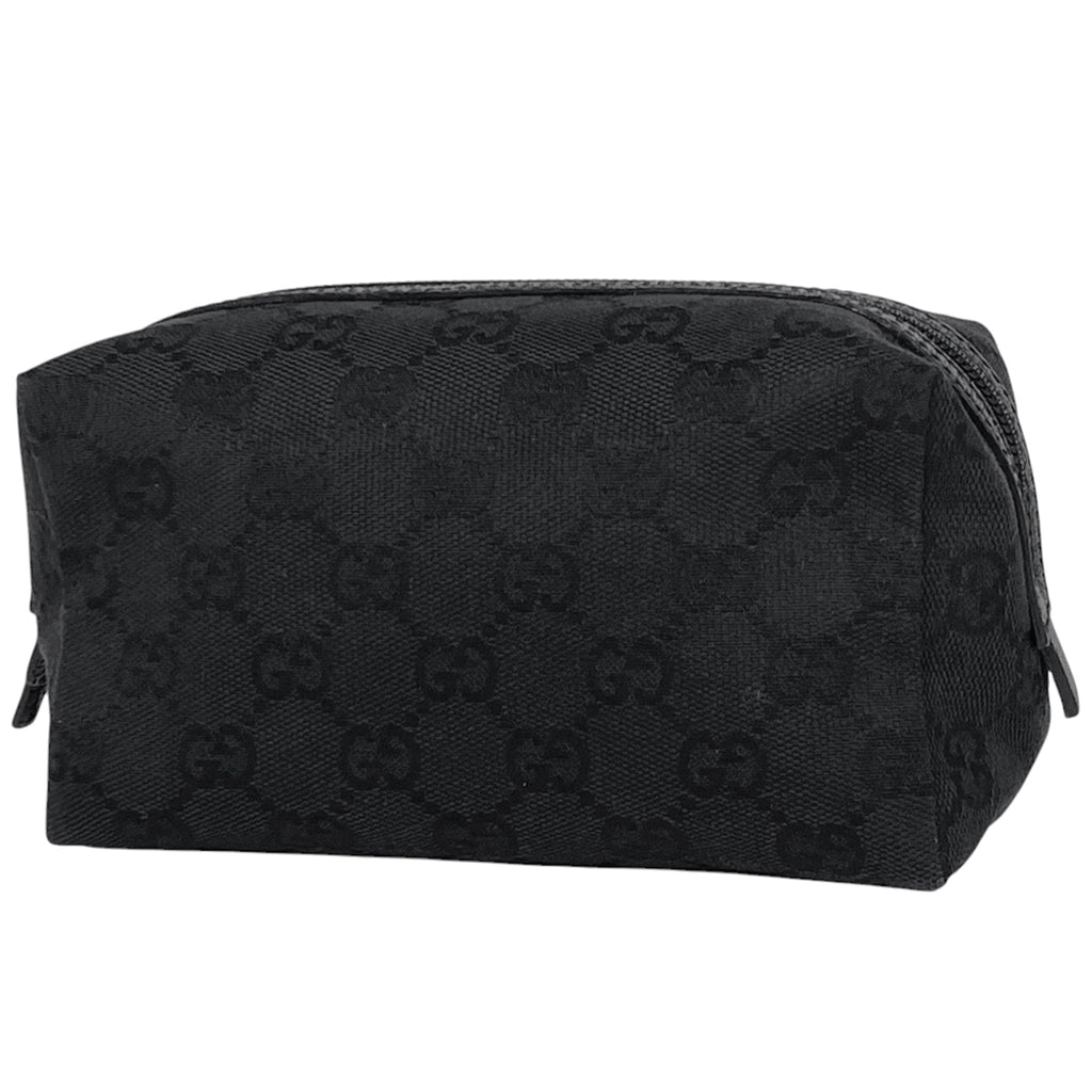 グッチ GG柄 ポーチ 小物入れ メイク コスメ 化粧ポーチ GGキャンバス ブラック 29595 レディース 【中古】 brbag