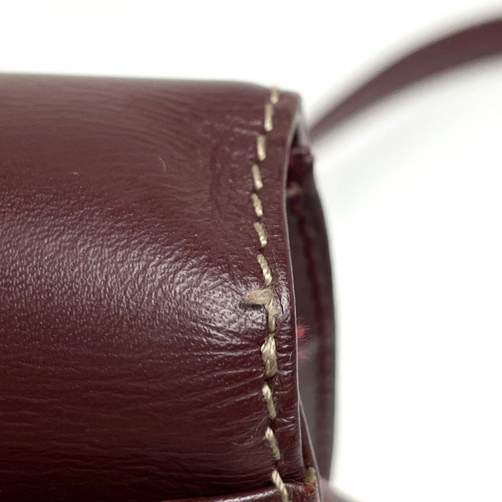 カルティエ マストライン ショルダーバッグ 2WAY クラッチバッグ ショルダーバッグ レザー ボルドー レディース 【中古】brbag