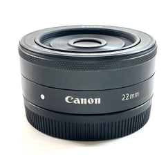 キヤノン Canon EF-M 22mm F2 STM ブラック 一眼カメラ用レンズ（オートフォーカス） 【中古】