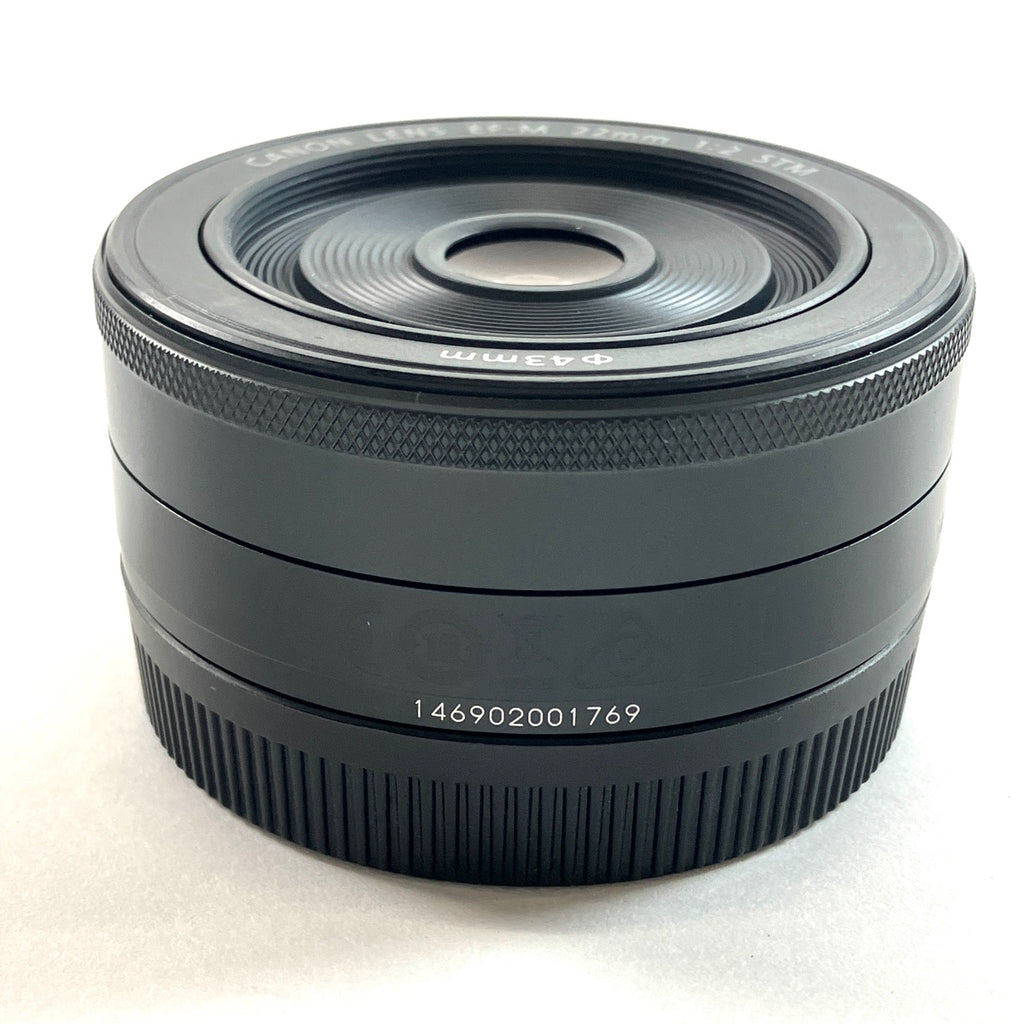 キヤノン Canon EF-M 22mm F2 STM ブラック 一眼カメラ用レンズ（オートフォーカス） 【中古】