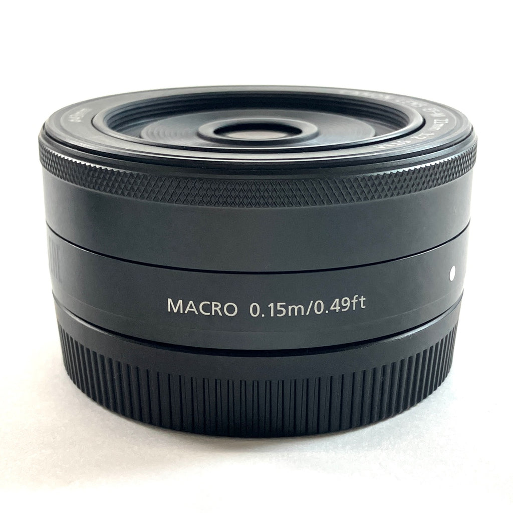 キヤノン Canon EF-M 22mm F2 STM ブラック 一眼カメラ用レンズ（オートフォーカス） 【中古】