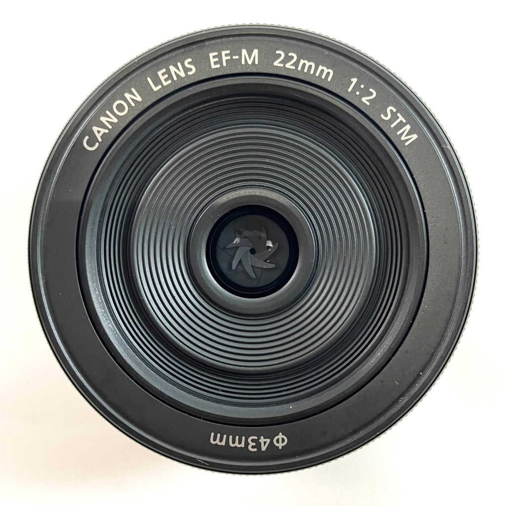 キヤノン Canon EF-M 22mm F2 STM ブラック 一眼カメラ用レンズ（オートフォーカス） 【中古】