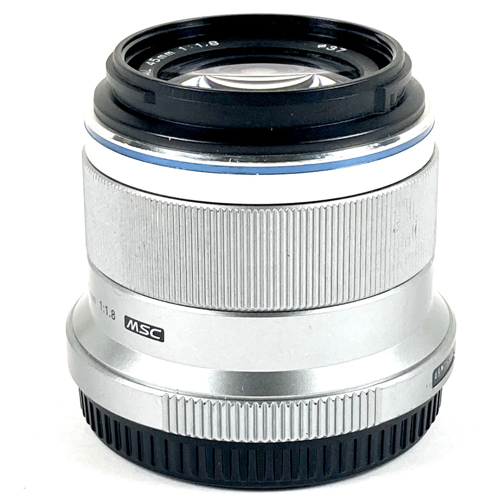 オリンパス OLYMPUS M.ZUIKO DIGITAL 45mm F1.8 シルバー 一眼カメラ用レンズ（オートフォーカス） 【中古】