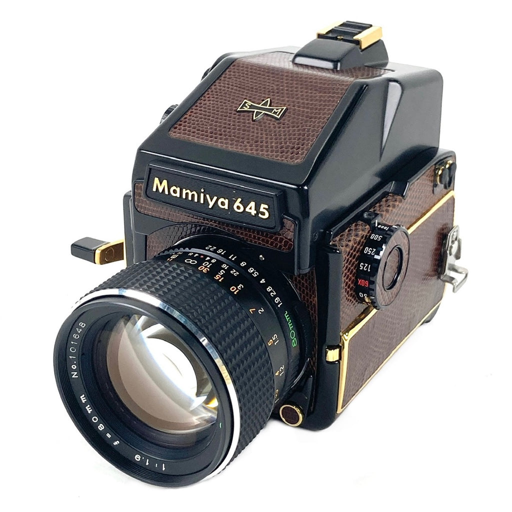 マミヤ Mamiya M645 1000S ゴールデン リザード + C80mm F1.9(645用) 中判カメラ 【中古】