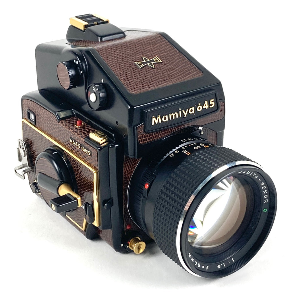 マミヤ Mamiya M645 1000S ゴールデン リザード + C80mm F1.9(645用) 中判カメラ 【中古】