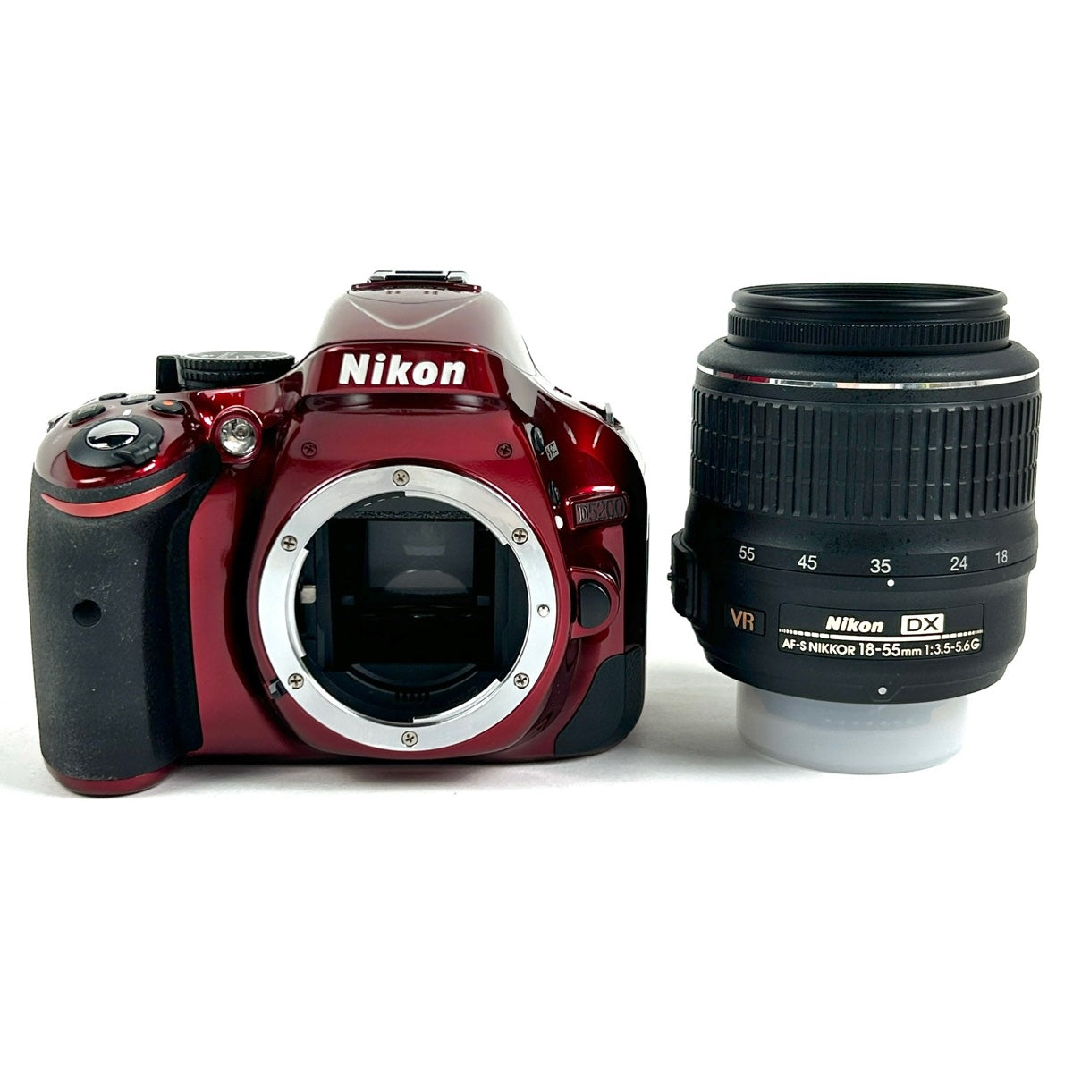 ニコン Nikon D5200 18-55 VR レンズキット レッド デジタル 一眼レフカメラ 【中古】