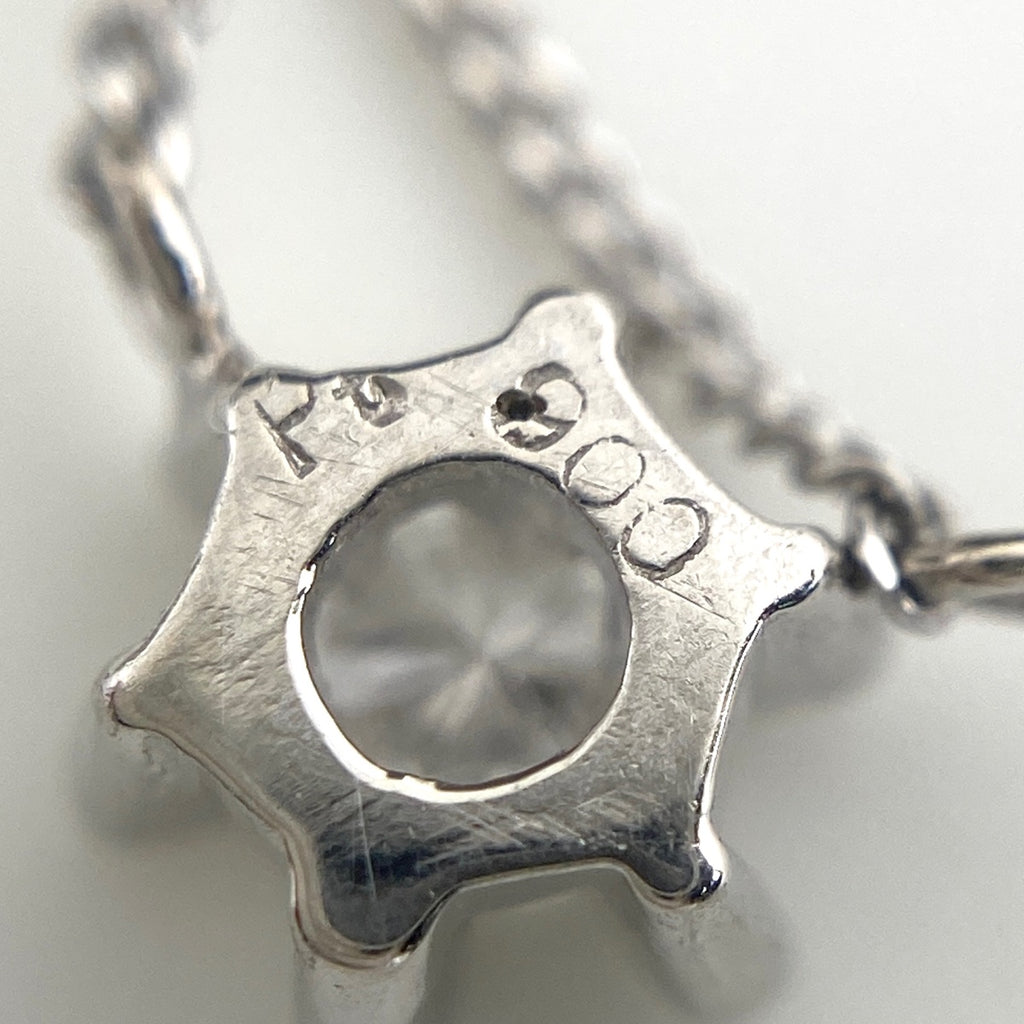 メレダイヤ デザインネックレス プラチナ ペンダント ネックレス Pt900 Pt850 ダイヤモンド レディース 【中古】nbjwl