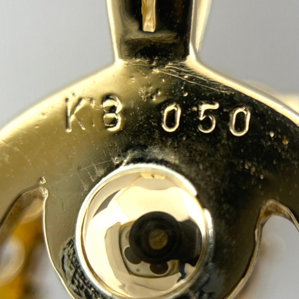 メレダイヤ デザインネックレス YG イエローゴールド ペンダント ネックレス K18 750 ダイヤモンド レディース 【中古】nbjwl