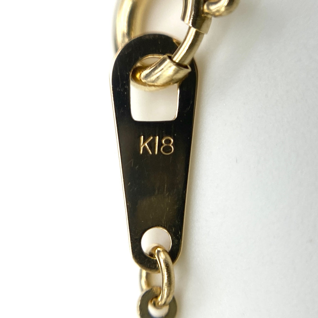 メレダイヤ デザインネックレス YG イエローゴールド ペンダント ネックレス K18 Pt900 ダイヤモンド レディース 【中古】nbjwl