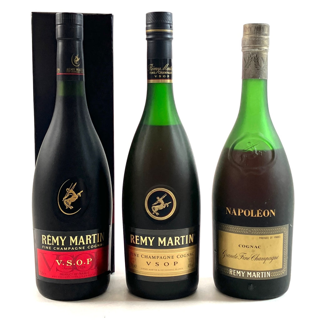 バイセル公式】3本 レミーマルタン REMY MARTIN VSOP VSOP 旧 ナポレオン グランドファインシャンパーニュ コニャック 700ml  ブランデー セット 【古酒】 - バイセルブランシェ