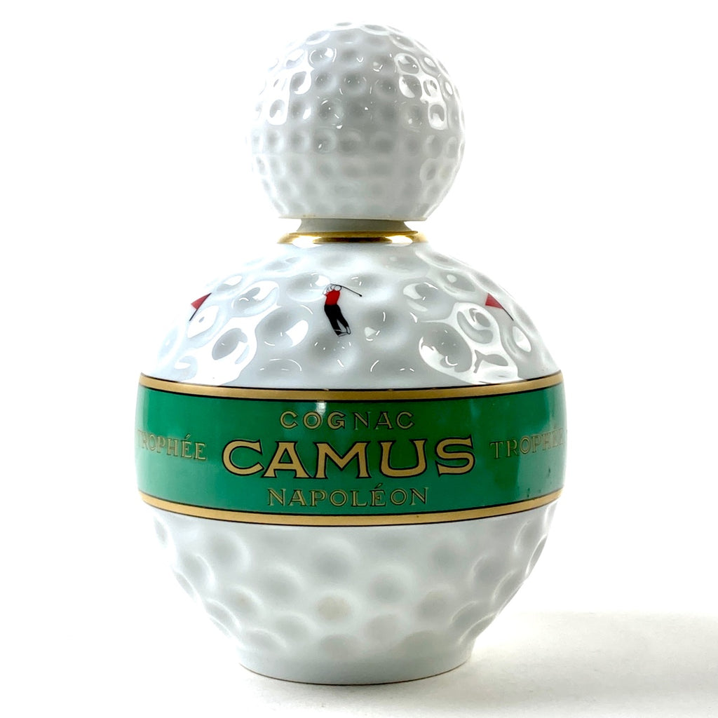 3本 カミュ CAMUS ナポレオン ゴルフボール型 緑 陶器 ナポレオン グランマルキ XO ロングネック コニャック ブランデー セット 【古酒】