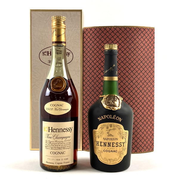 【バイセル公式】2本 ヘネシー Hennessy ナポレオン VSOP スリムボトル グリーンボトル コニャック 700ml ブランデー セット 【古酒】  - バイセルブランシェ