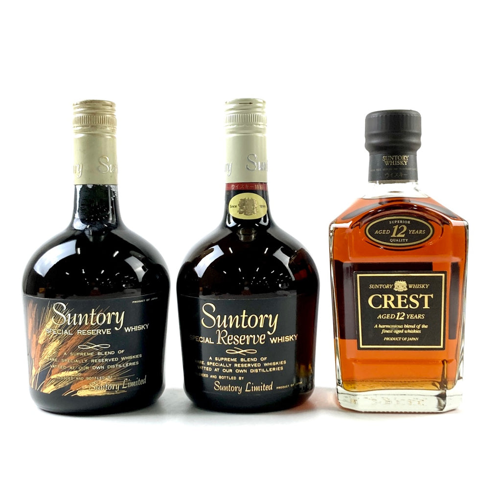 【東京都内限定お届け】 3本 サントリー SUNTORY スペシャルリザーブ クレスト 12年 旧ボトル 750ml ウイスキー セット 【古酒】