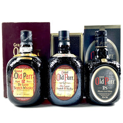 3本 オールドパー Old Parr デラックス 12年 18年 黒ラベル スコッチ ウイスキー セット 【古酒】