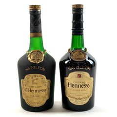 2本 ヘネシー Hennessy ナポレオン ナポレオン ブラスドール 金ラベル コニャック 700ml ブランデー セット 【古酒】