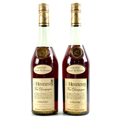 2本 ヘネシー Hennessy VSOP スリムボトル グリーンボトル コニャック 700ml ブランデー セット 【古酒】