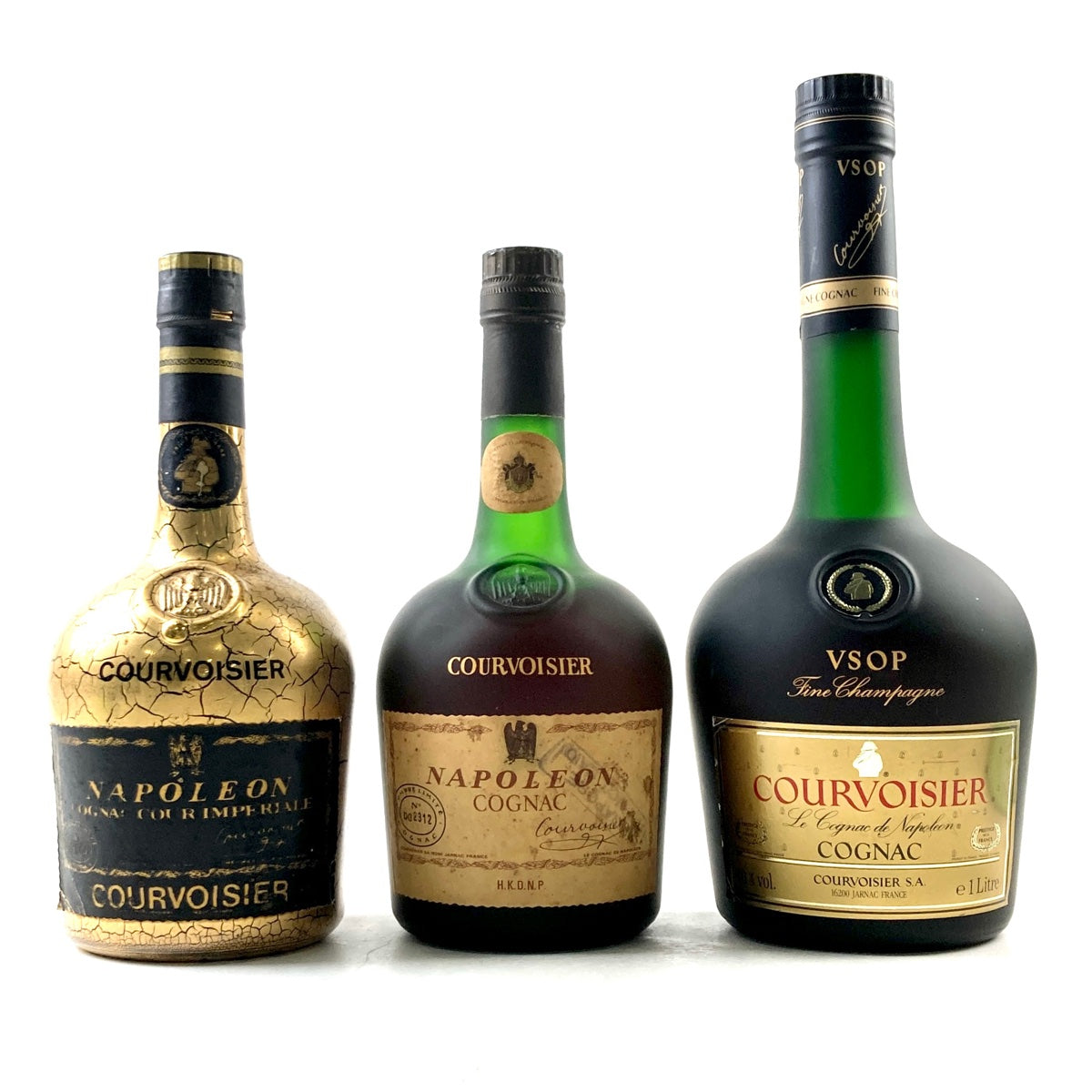 バイセル公式】3本 クルボアジェ Courvoisier ナポレオン クールインペリアルゴールド 旧 VSOP コニャック 700ml ブランデー  セット 【古酒】 - バイセルブランシェ