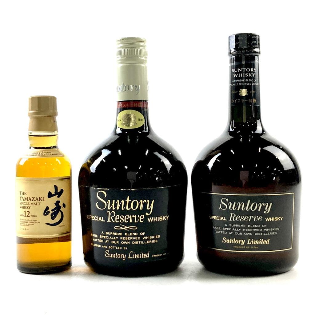 【東京都内限定お届け】 3本 サントリー SUNTORY 山崎 12年 シングルモルト スペシャルリザーブ 760ml ウイスキー セット 【古酒】