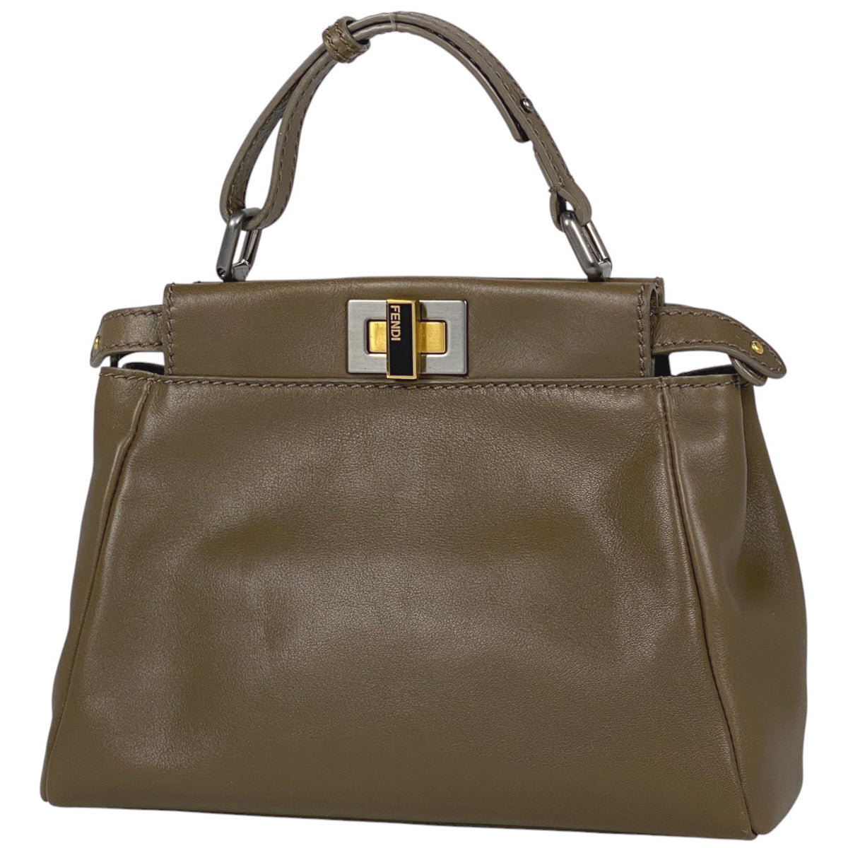 美品 FENDI ピーカブー ラージ 2way ビジネスバッグ ズッカ ブラウン ピーカブー ソフト ラージ レザー ブラウン | Fendi