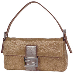 フェンディ ロゴ マンマバケット ハンドバッグ ラメ ショルダーバッグ レザー 8BR600 レディース 【中古】brbag