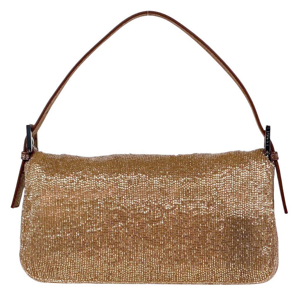 フェンディ ロゴ マンマバケット ハンドバッグ ラメ ショルダーバッグ レザー 8BR600 レディース 【中古】brbag