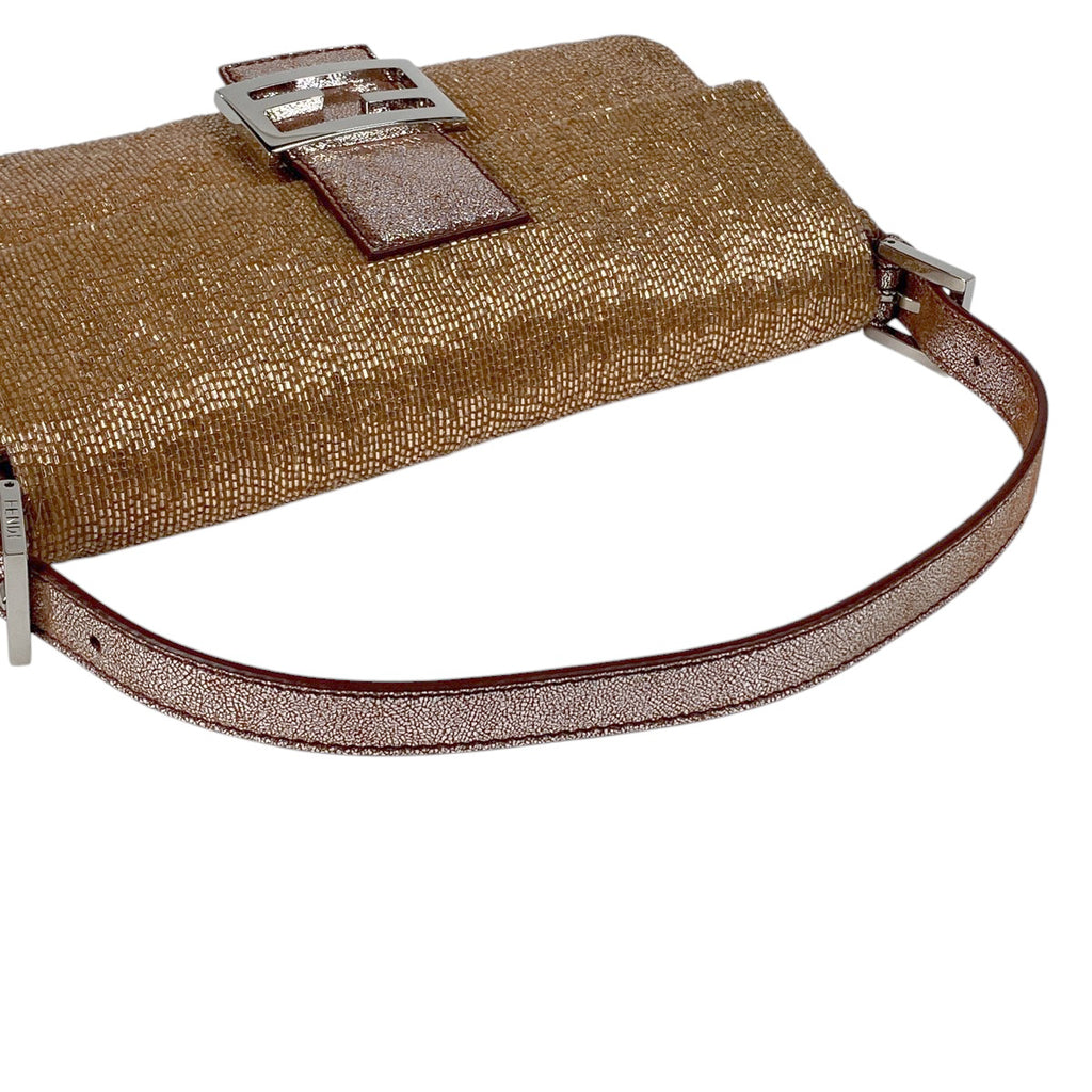 フェンディ ロゴ マンマバケット ハンドバッグ ラメ ショルダーバッグ レザー 8BR600 レディース 【中古】brbag