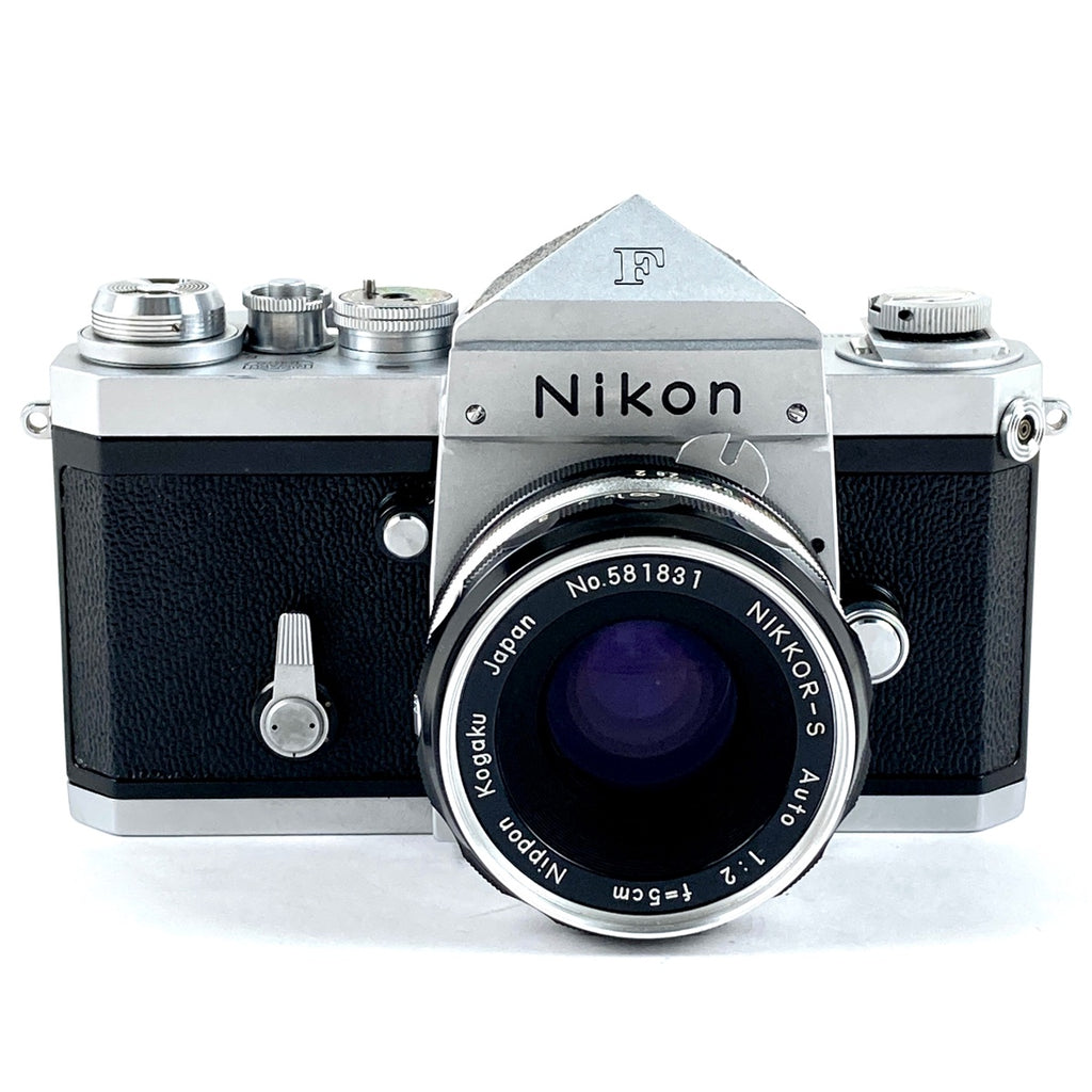 ニコン Nikon F アイレベル シルバー＋Auto NIKKOR-S 50mm F2 非Ai フィルム マニュアルフォーカス 一眼レフカメラ 【中古】