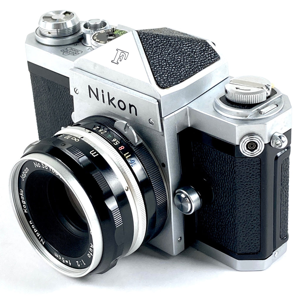 ニコン Nikon F アイレベル シルバー＋Auto NIKKOR-S 50mm F2 非Ai フィルム マニュアルフォーカス 一眼レフカメラ  【中古】