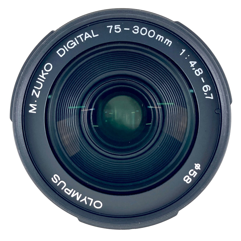 オリンパス OLYMPUS M.ZUIKO ED 75-300mm F4.8-6.7 ブラック 一眼カメラ用レンズ（オートフォーカス） 【中古】