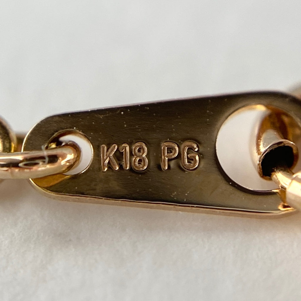 メレダイヤ デザインネックレス ピンクゴールド ペンダント ネックレス K18 PG ダイヤモンド レディース 【中古】 
 ラッピング可