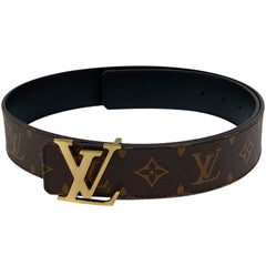 ルイ・ヴィトン LV イニシャル 40MM リバーシブル サンチュール ベルト モノグラム ブラウン ブラック レディース 【中古】 ラッピング可