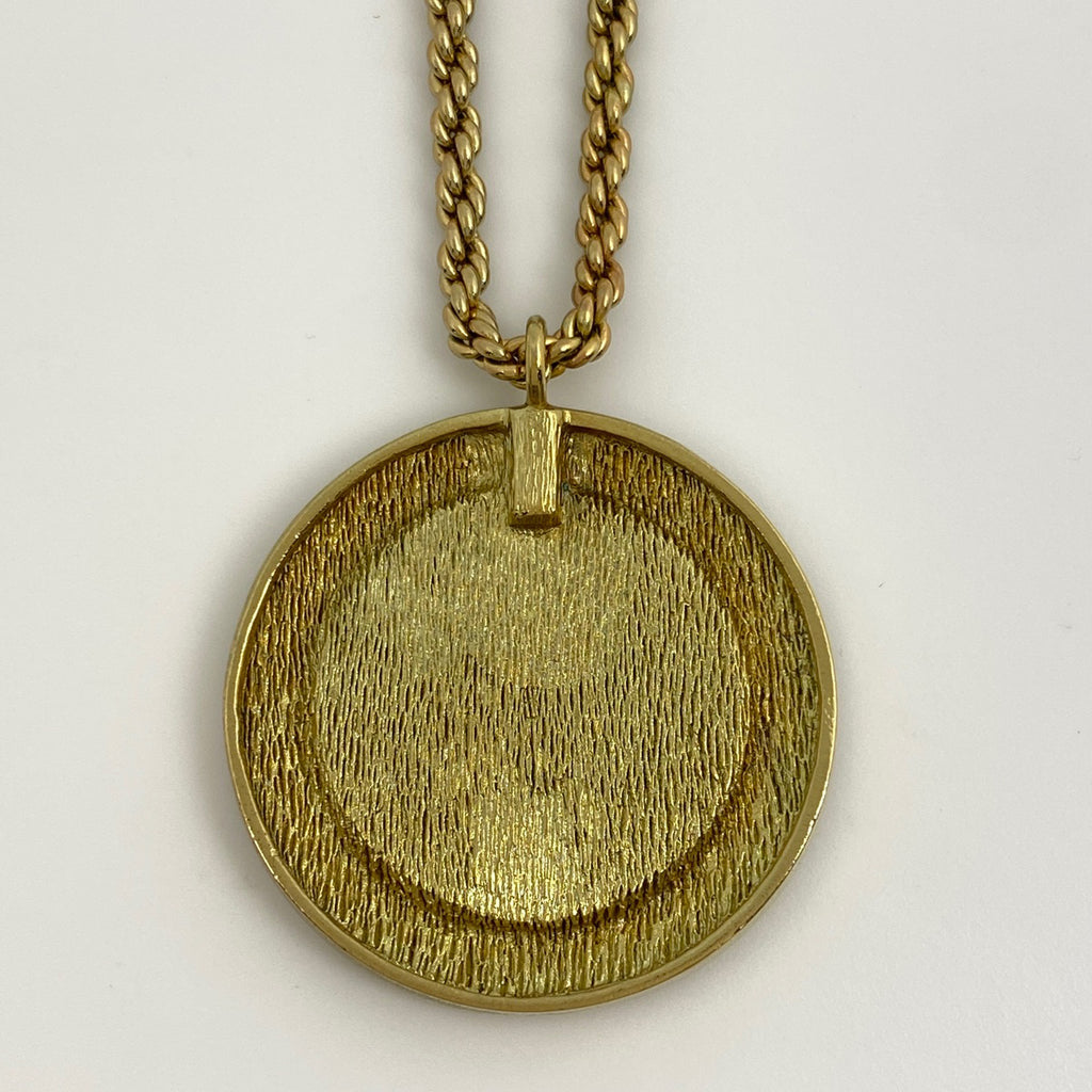 クリスチャンディオール ロゴ ラウンド ネックレス ロング CD ネックレス GP ゴールド レディース 【中古】bracc