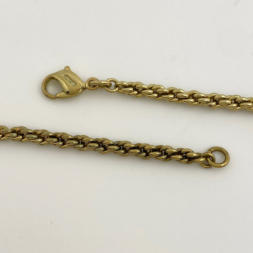 クリスチャンディオール ロゴ ラウンド ネックレス ロング CD ネックレス GP ゴールド レディース 【中古】bracc