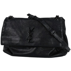 イヴ・サンローラン ウェスト ハリウッド チェーン ショルダーバッグ レザー ブラック レディース 【中古】 brbag