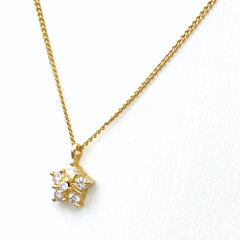 メレダイヤ デザインネックレス YG イエローゴールド ペンダント ネックレス K18 750 ダイヤモンド レディース 【中古】nbjwl